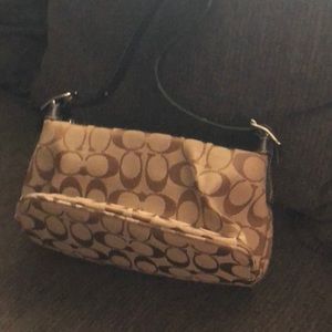 Coach small brown signature bag